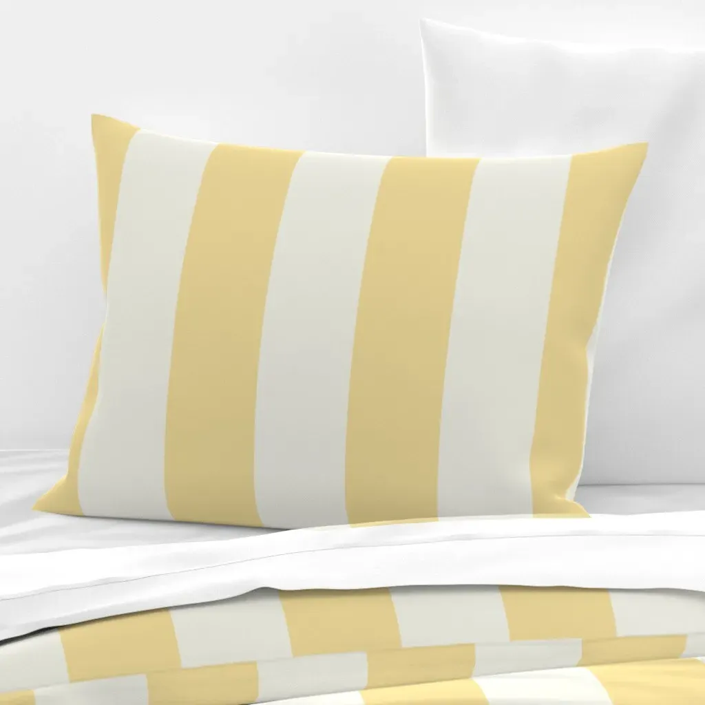 Cabana Stripe Standard Pillow Sham - Pale Yellow, Cotton Sateen product