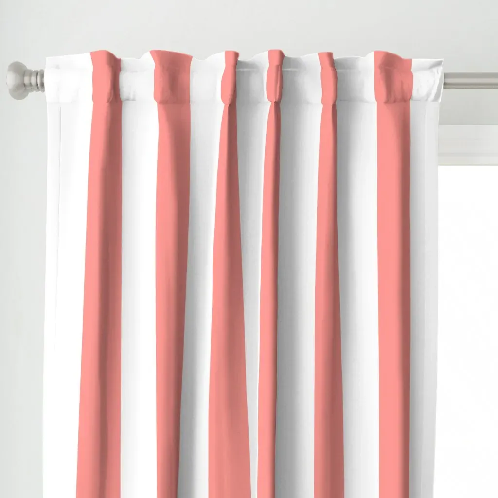 Cabana Stripes Mid Curtain Panel - Pink alternate view