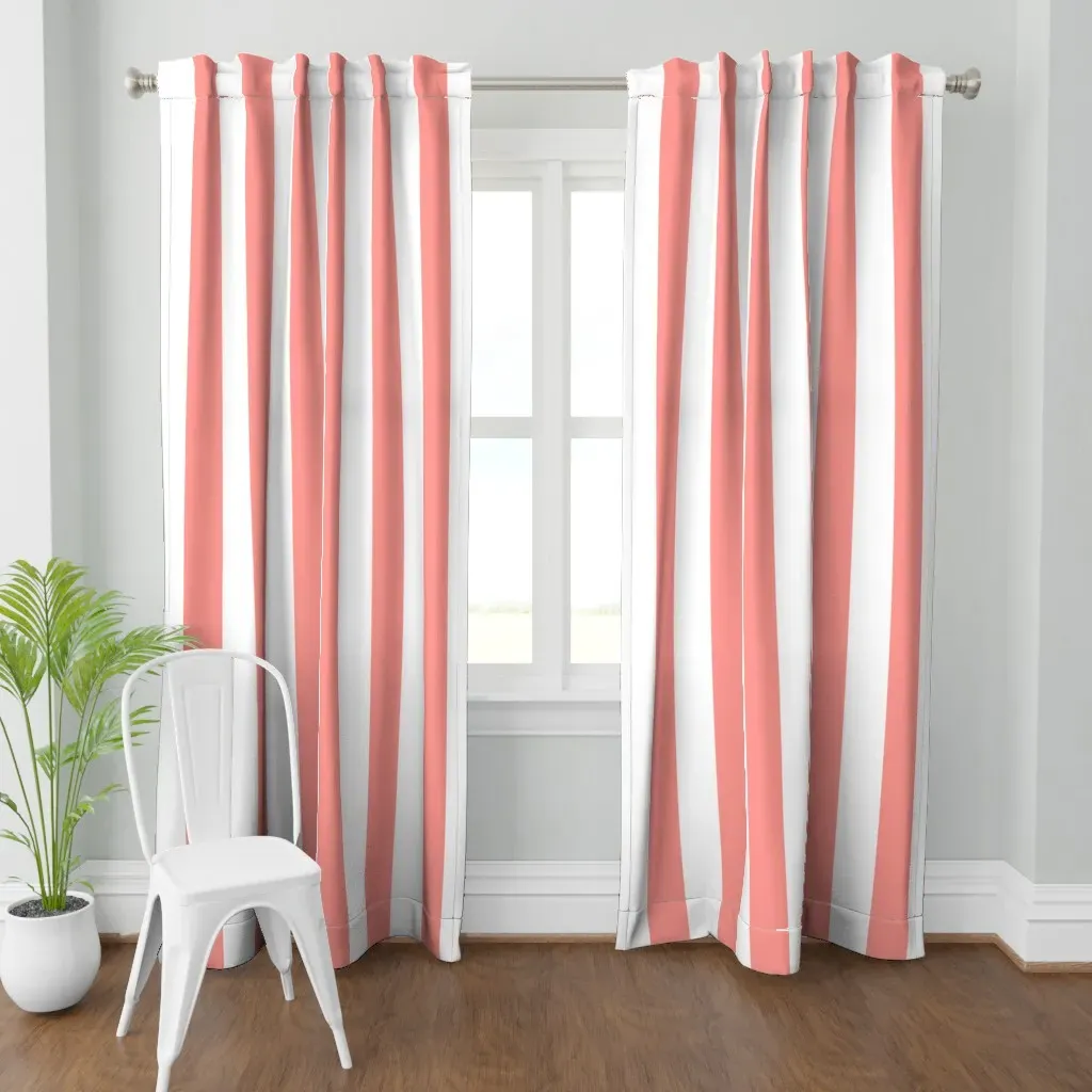 Cabana Stripes Mid Curtain Panel - Pink product