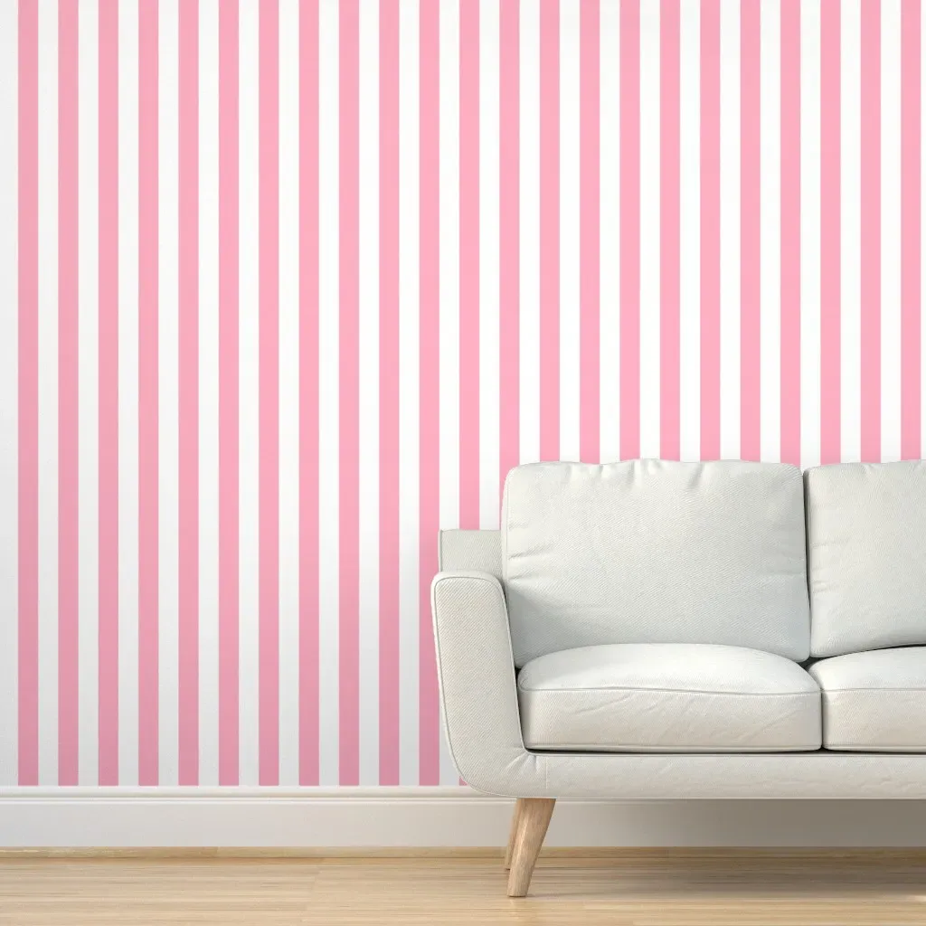 Cabana Stripes Peel and Stick Wallpaper - Pink product