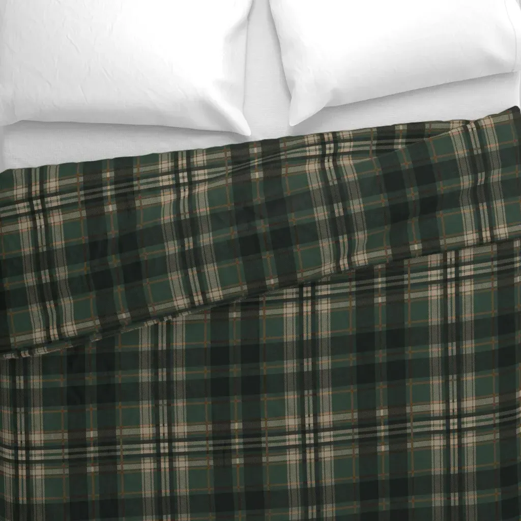 Cabin Plaid Duvet Cover - Green alternate view