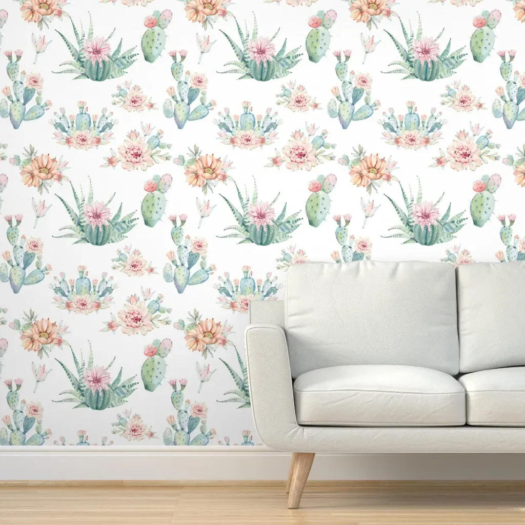 Cacti Love Peel and Stick Wallpaper - Pink product