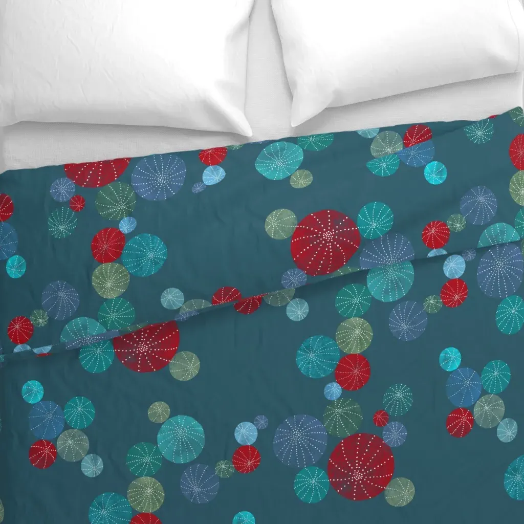 Cactus Fields Duvet Cover - Teal alternate view