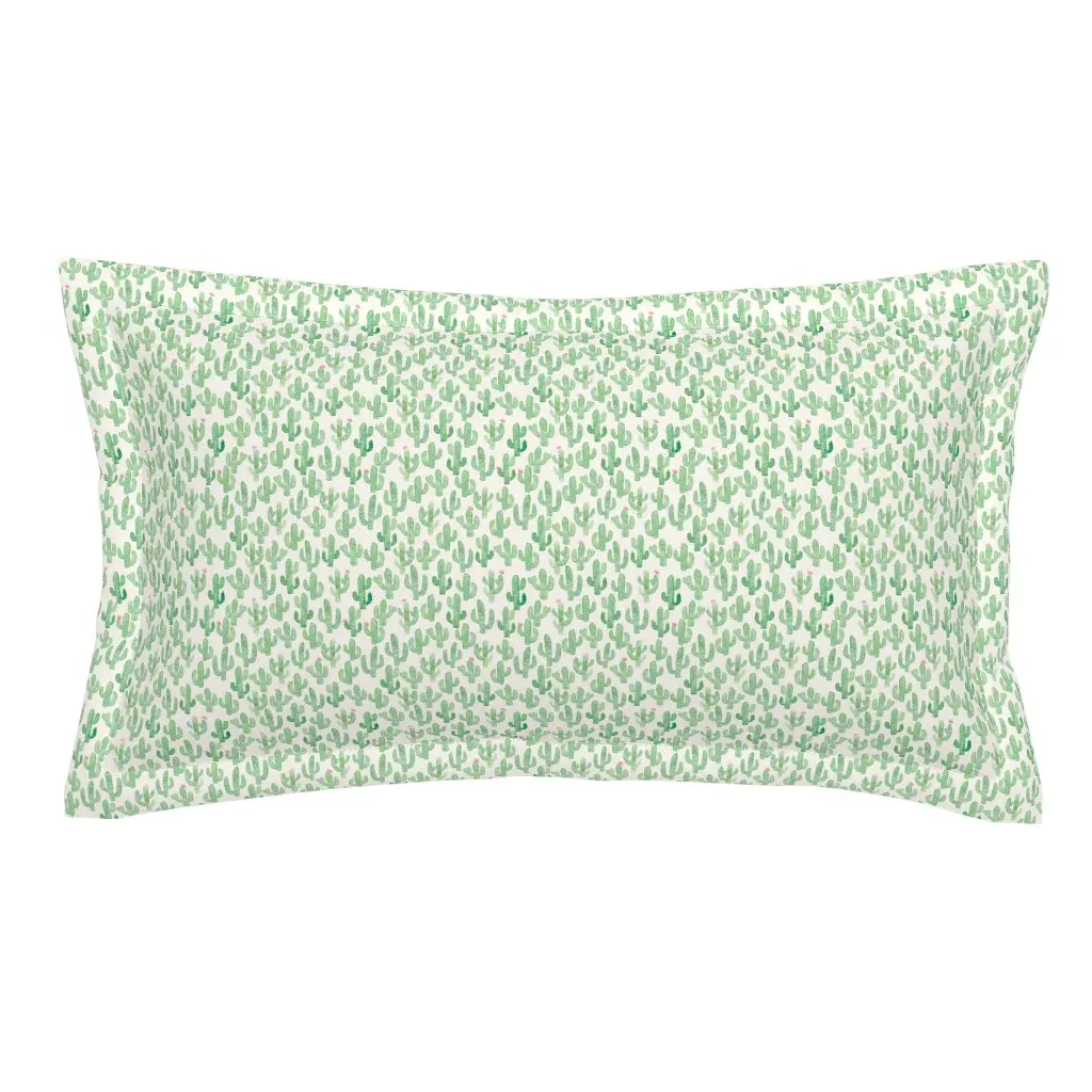 Cactus Print King Pillow Sham - Green product