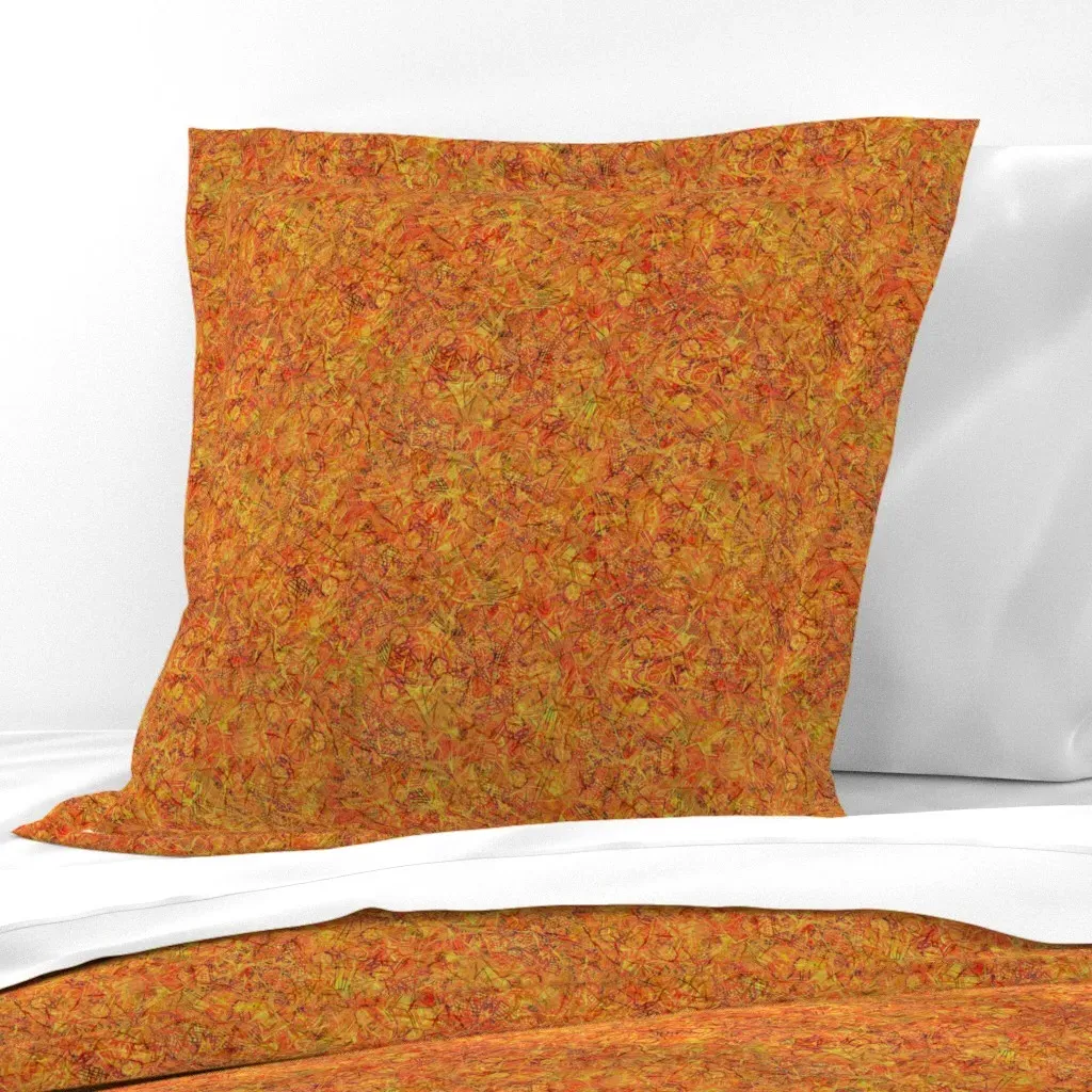 Cage-Tangerine Euro Pillow Sham - Orange product