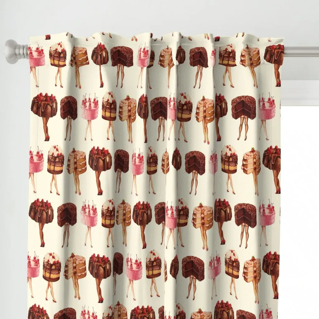 Cake Pin-Ups 5.5" Curtain Panel - Brown alternate view
