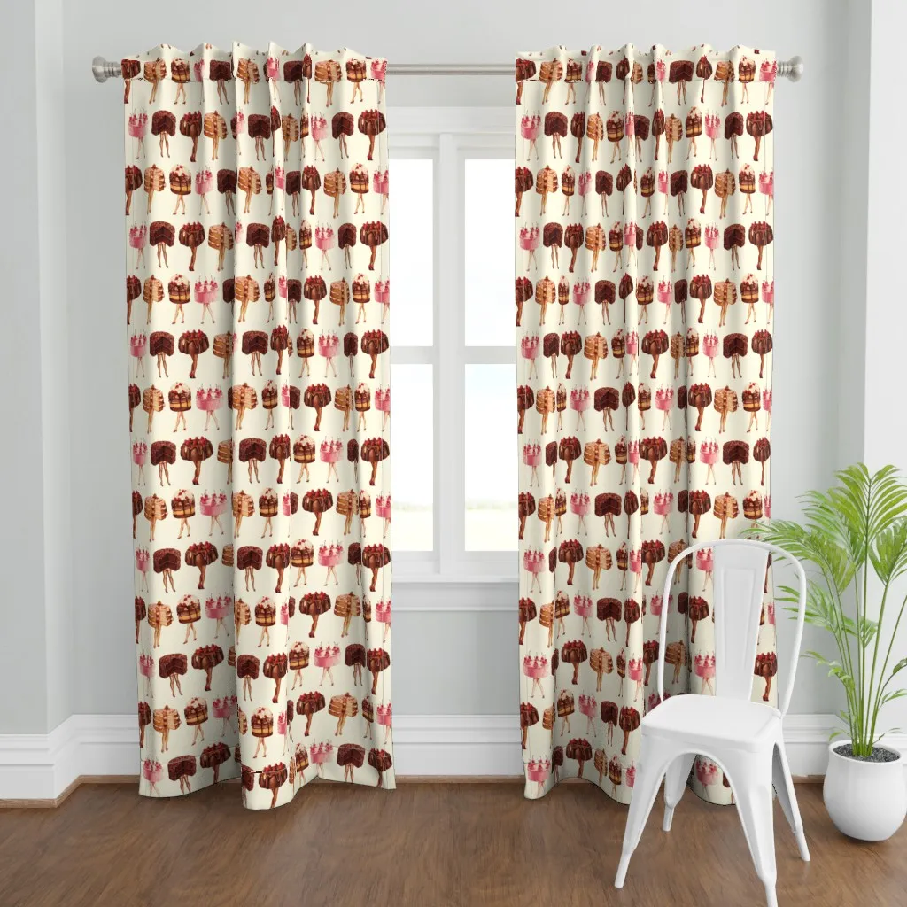 Cake Pin-Ups 5.5" Curtain Panel - Brown product