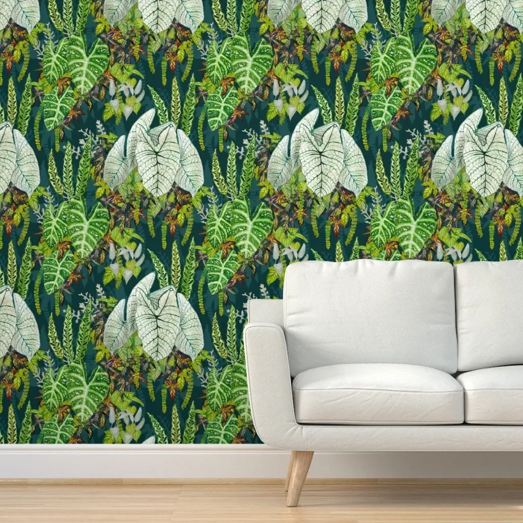Caladium Peel and Stick Wallpaper - Green product