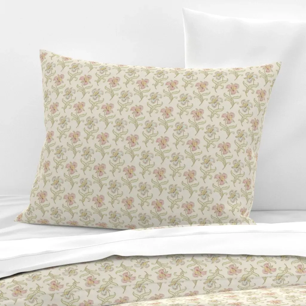 Calico Cotton Sateen Standard Knife Edge Pillow - Pink product