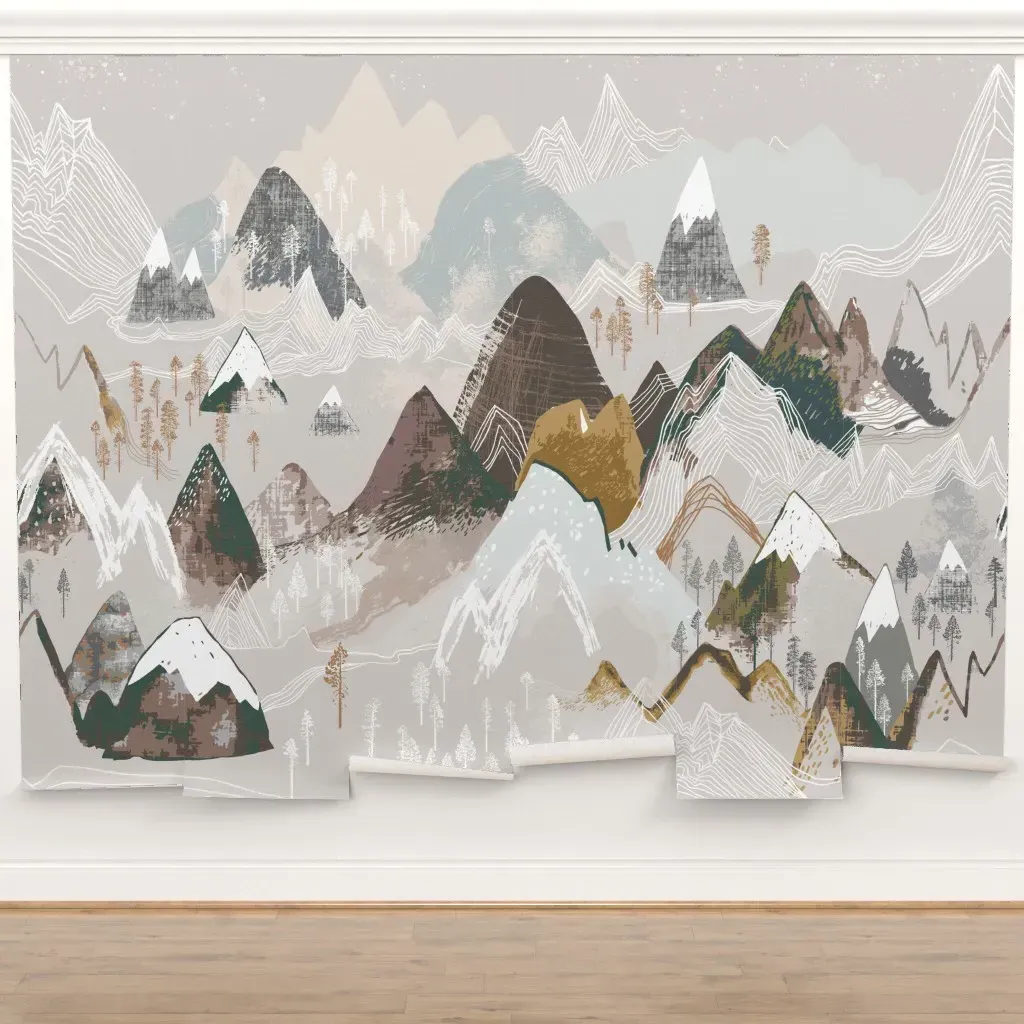 Call Of The Mountain Peel and Stick Wall Mural - Ochre product