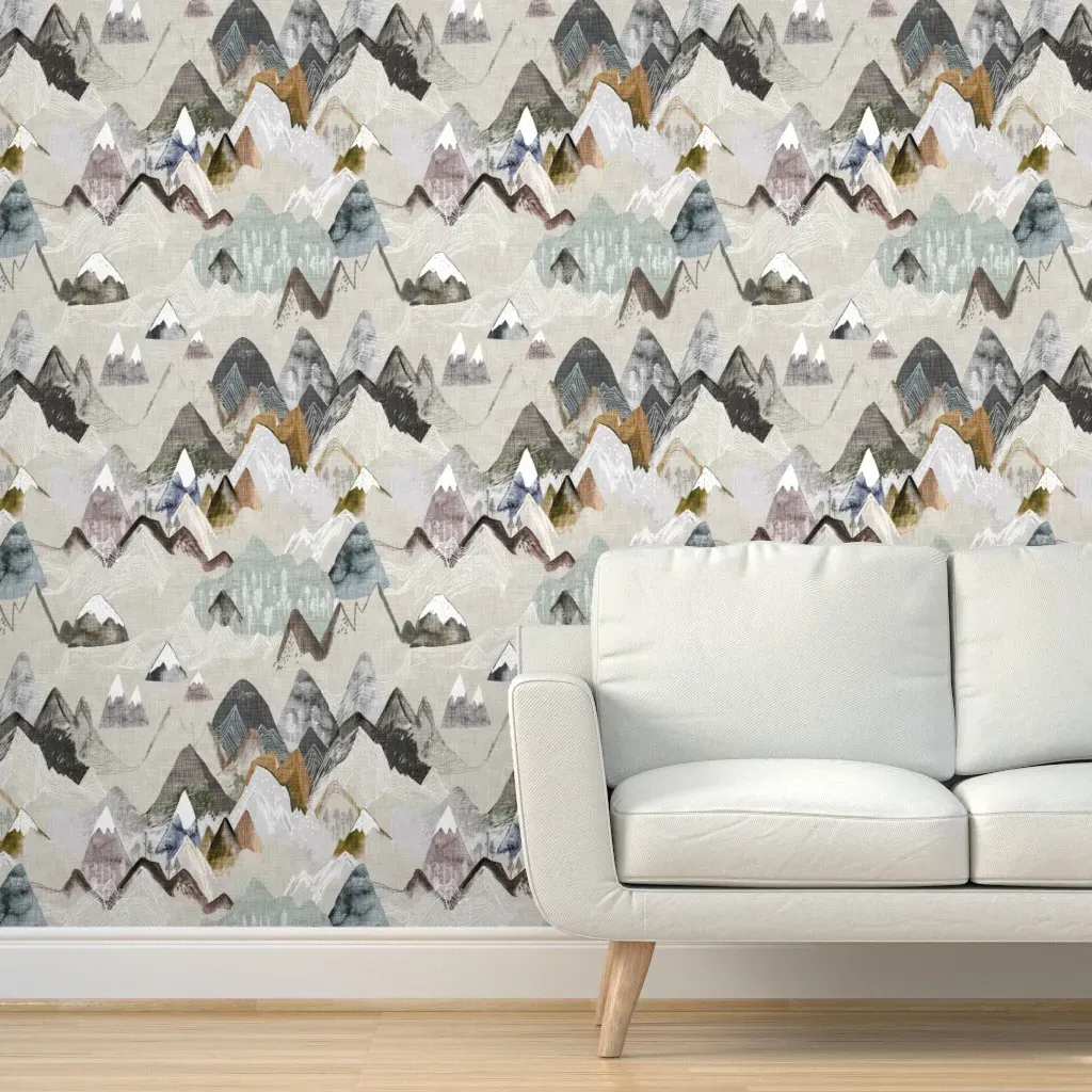 Call Of The Mountains Jumbo Peel and Stick Wallpaper - Brown, Gray product