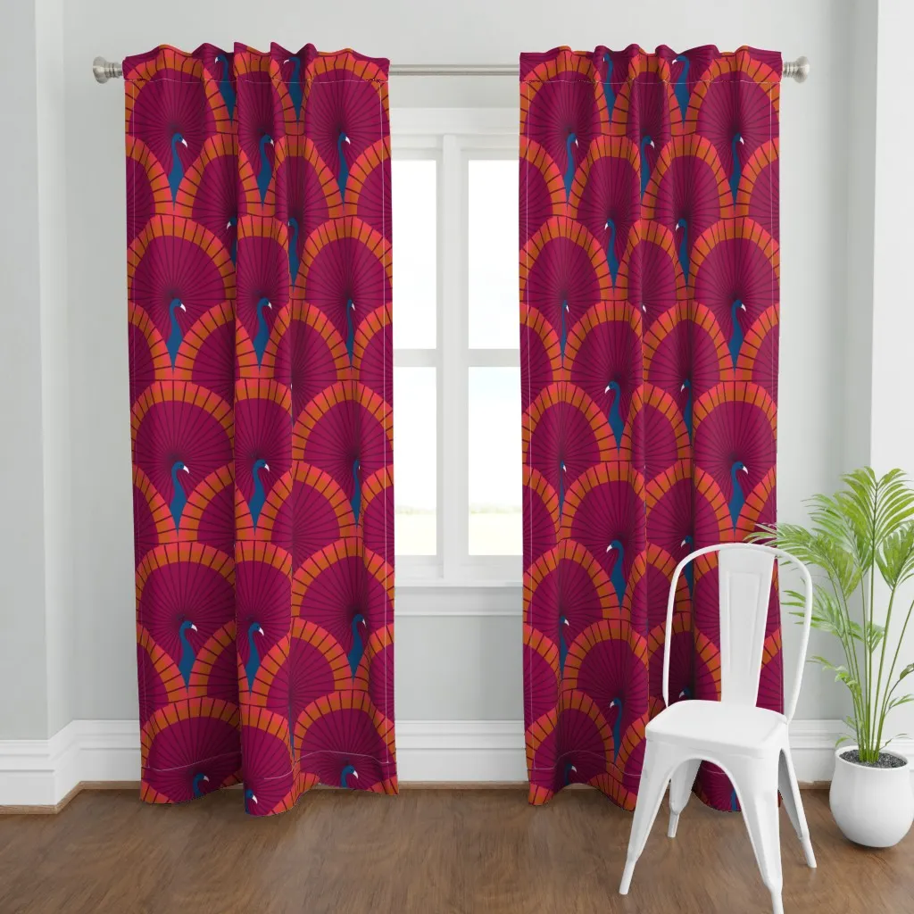 Calypso Curtain Panel - Burgundy product