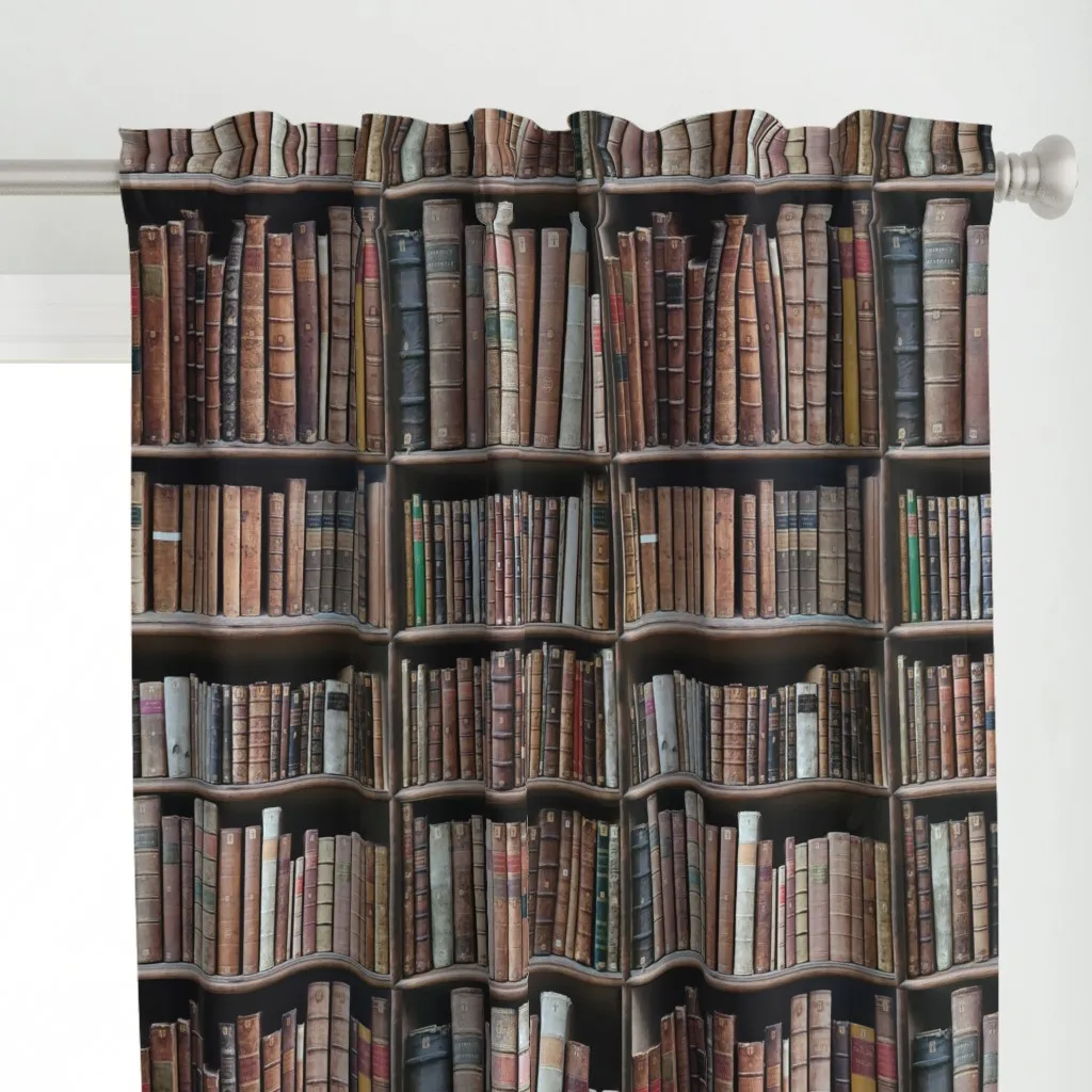 Cambridge Library Curtain Panel - Brown alternate view