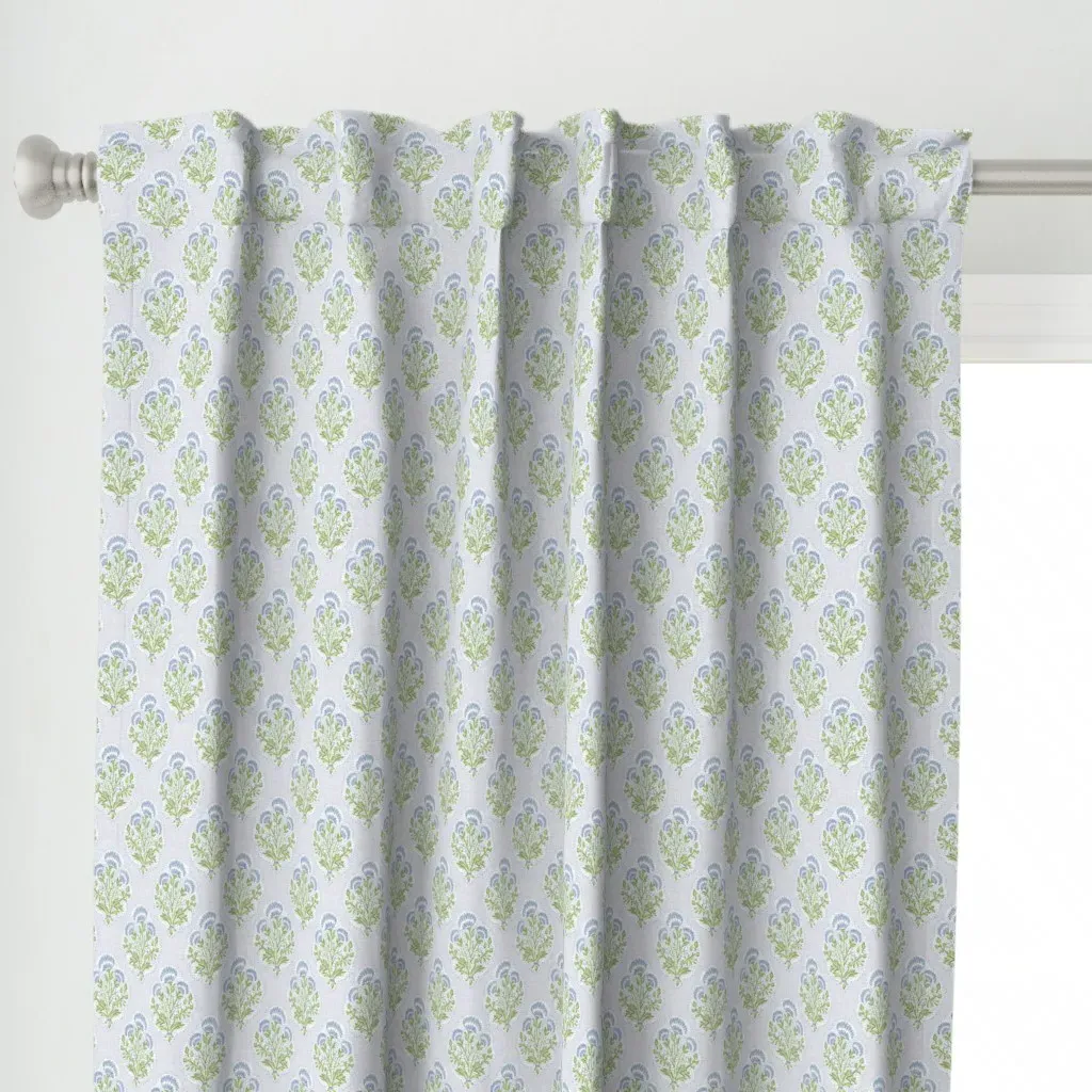 Campbell Bloom Curtain Panel - Light Blue alternate view