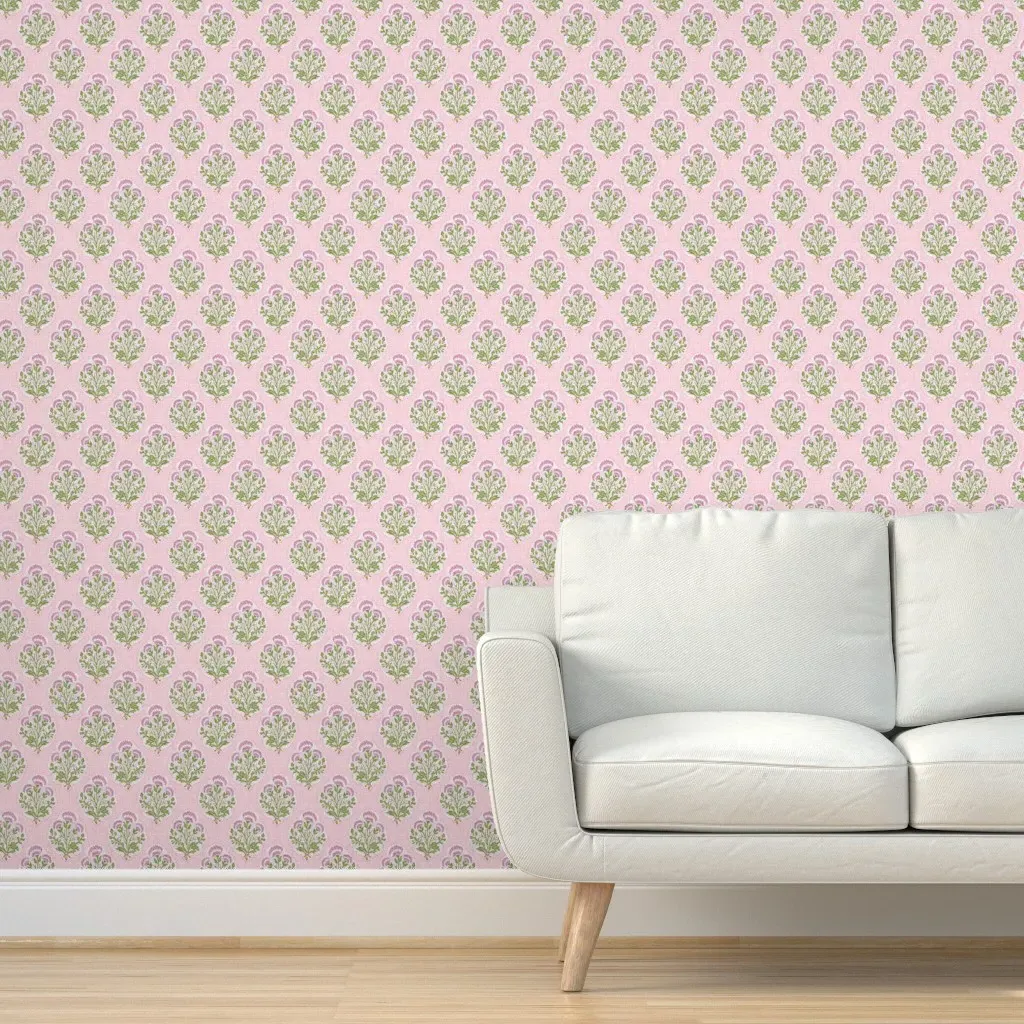 Campbell Bloom Peel and Stick Wallpaper - Pink, Green product