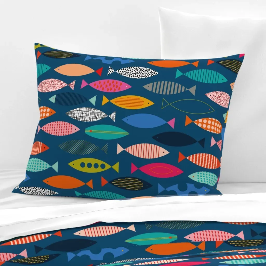 Can You Spot The Surfboard Standard Knife Edge Cushion - Teal, Cotton Sateen product