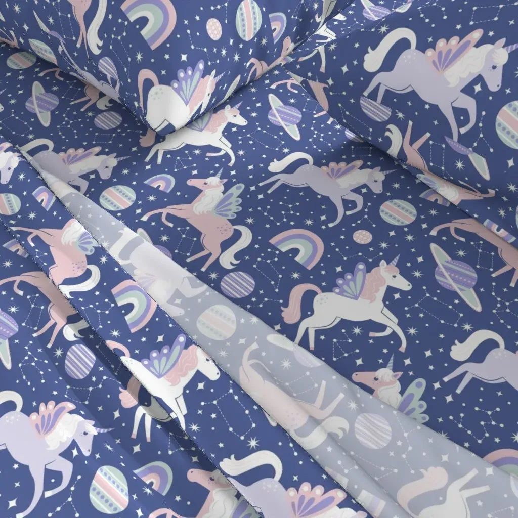Candy Coated Space Unicorns Full Sheet Set - Lavender alternate view
