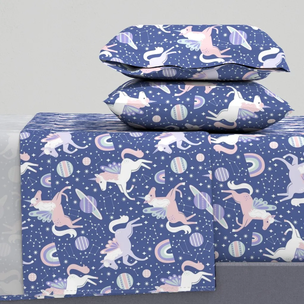 Candy Coated Space Unicorns Full Sheet Set - Lavender product