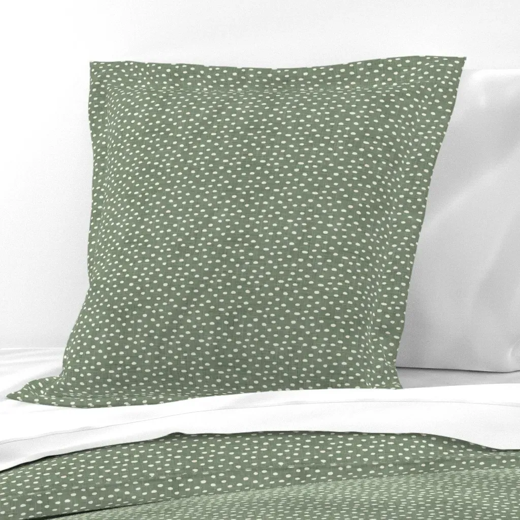 Candy Corn Harvest Dot Euro Pillow Sham - Sage Green product