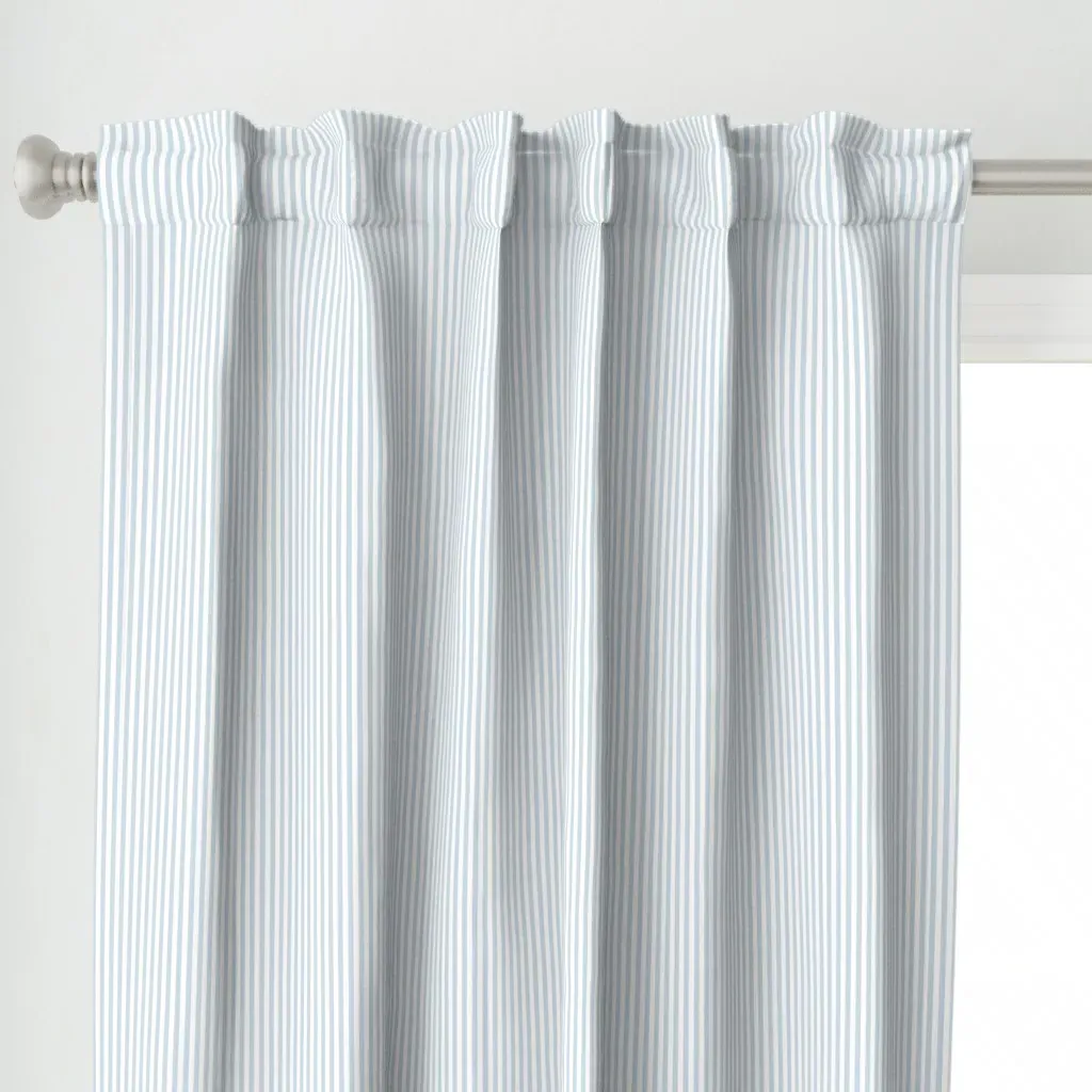 Candy Stripe Curtain Panel - Light Blue alternate view