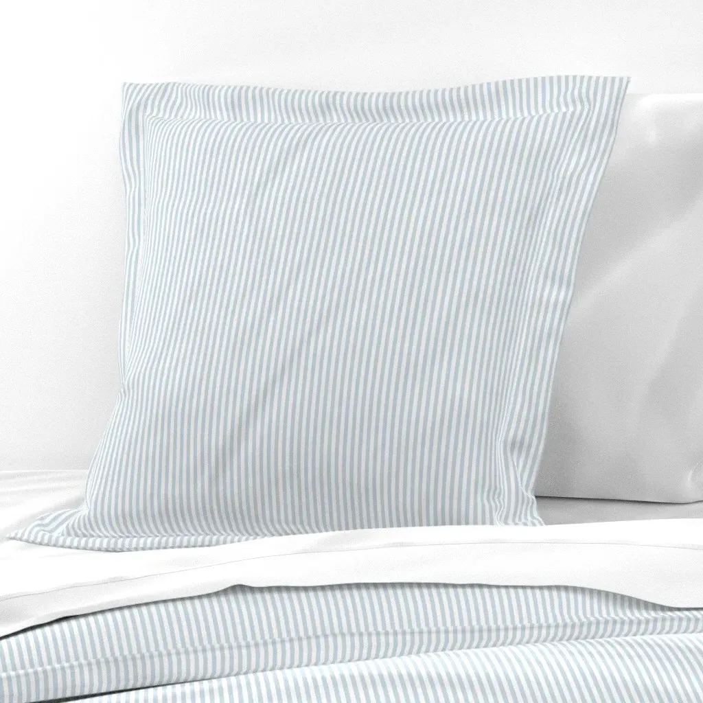 Candy Stripe Euro Pillow Sham - Light Blue, White product