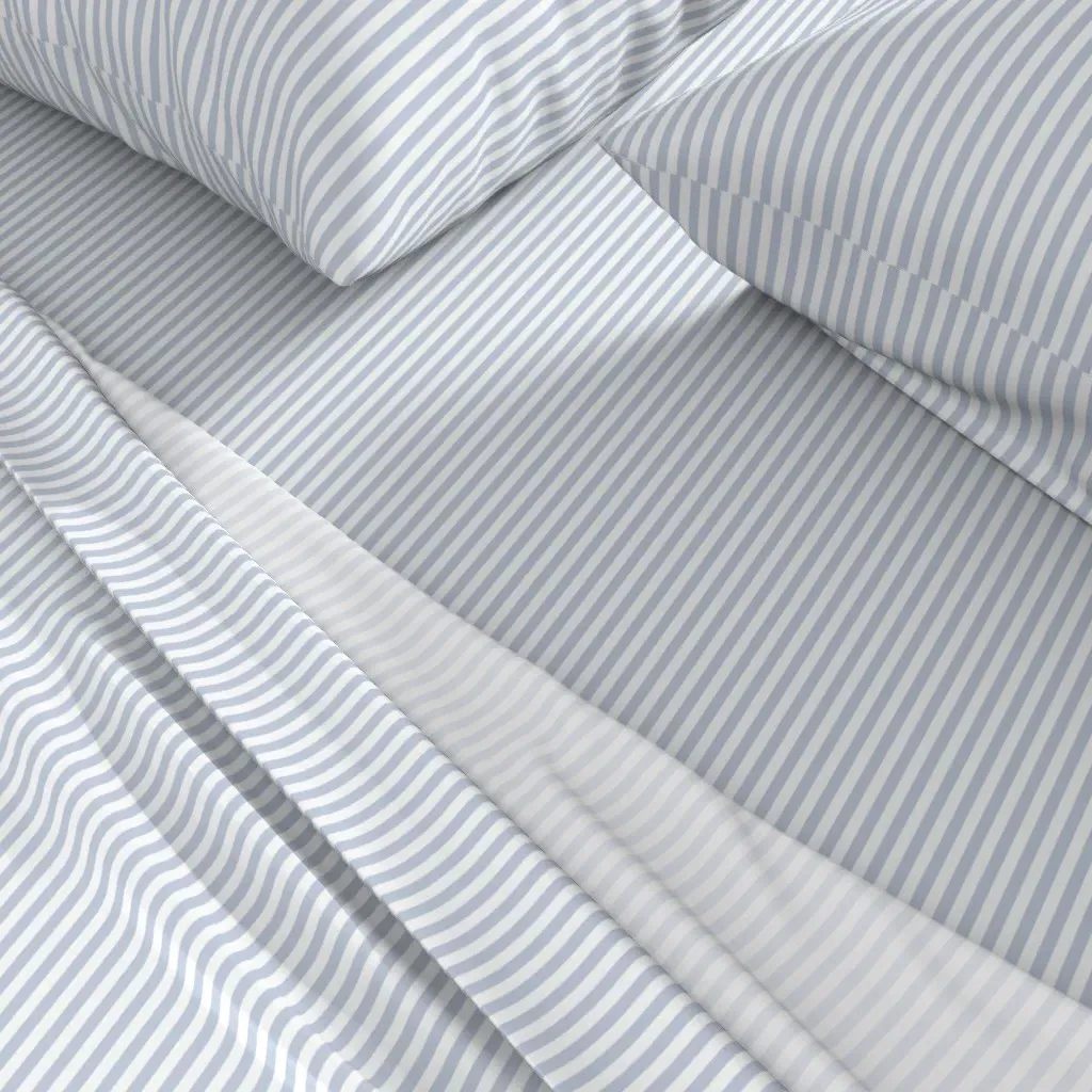 Candy Stripes Full Sheet Set - Light Blue alternate view