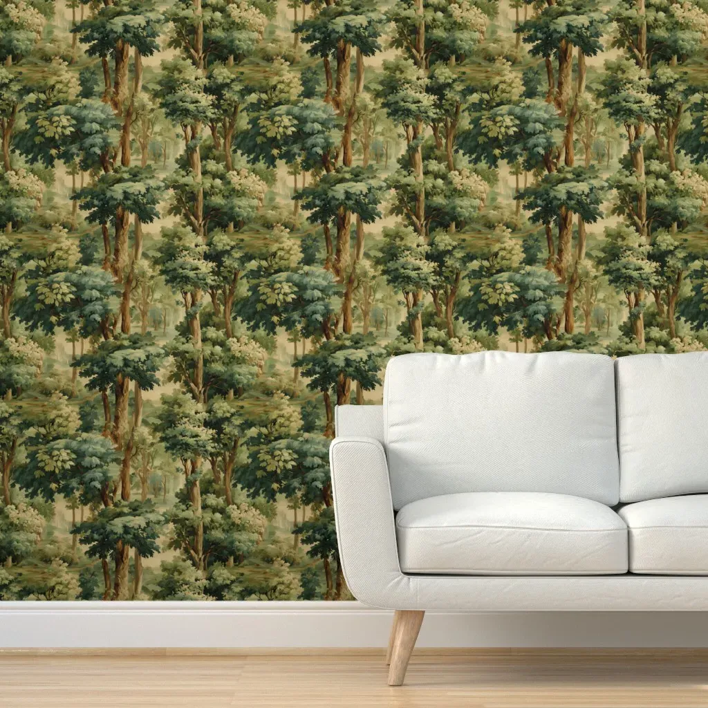 Canopy De Provence Tapestry Peel and Stick Wallpaper - Green product