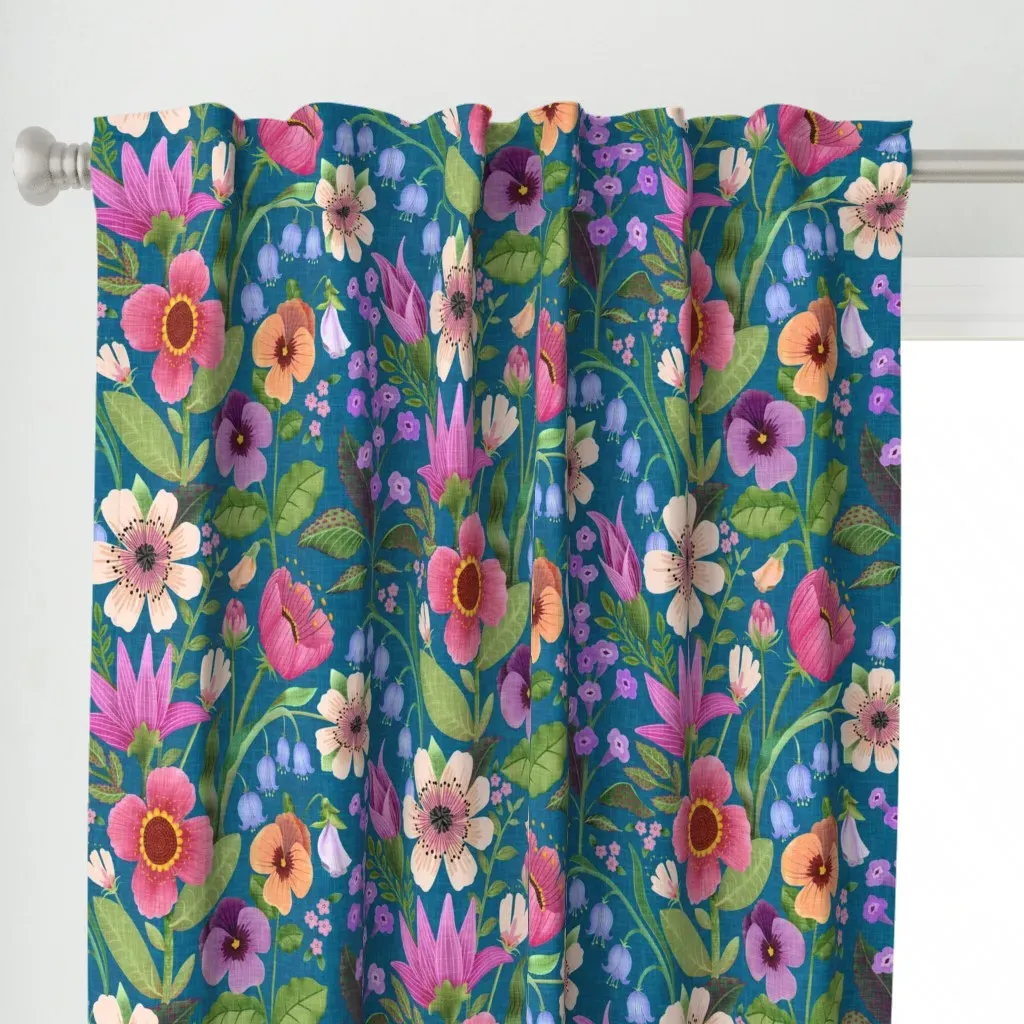 Canterbury Garden Curtain Panel - Pink alternate view