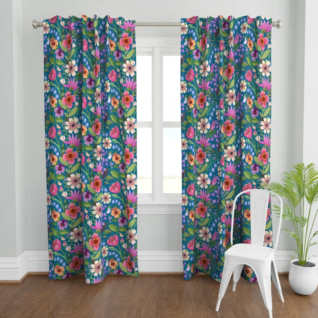 Canterbury Garden Curtain Panel - Pink product