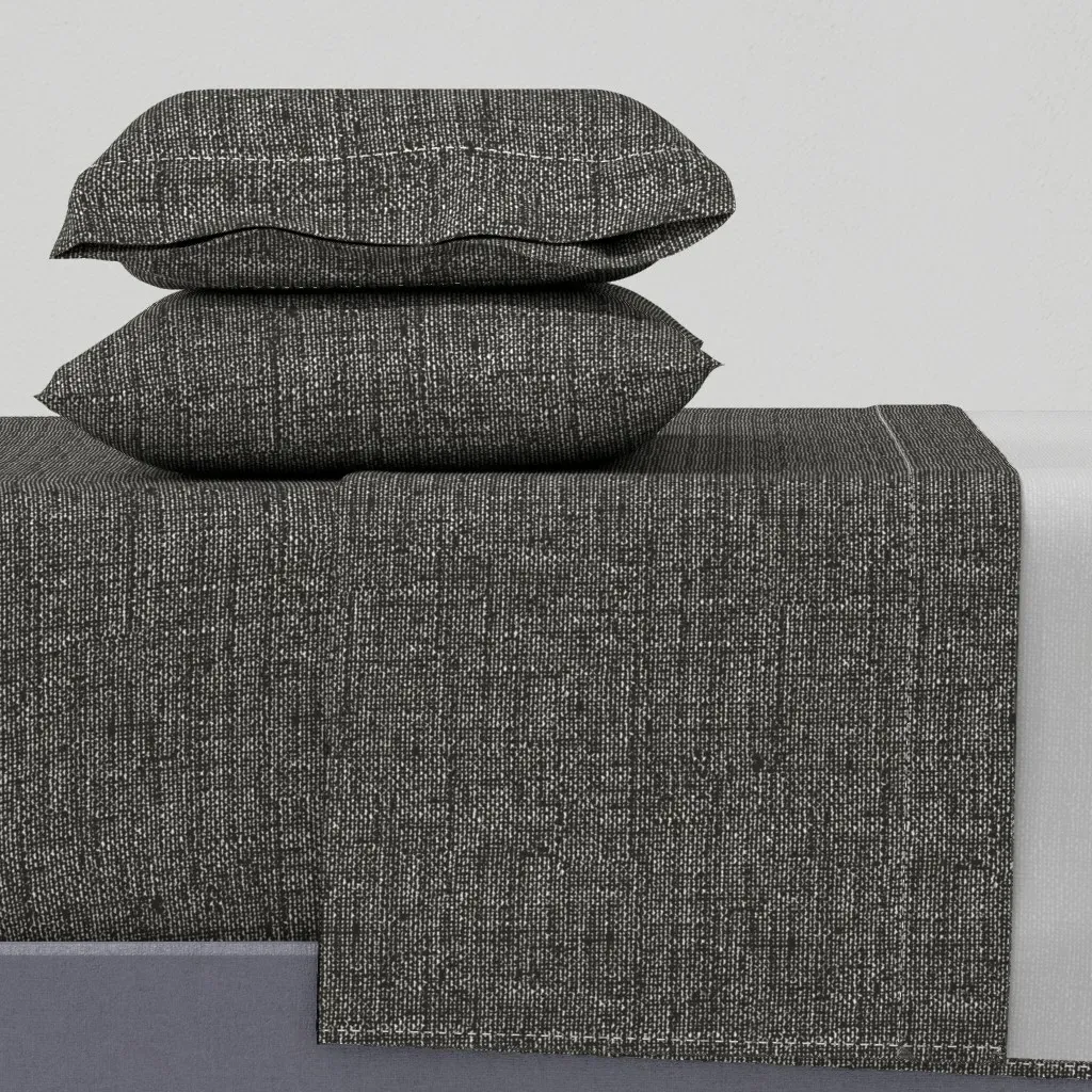 Canvas Texture Cal King Sheet Set - Dark Gray product