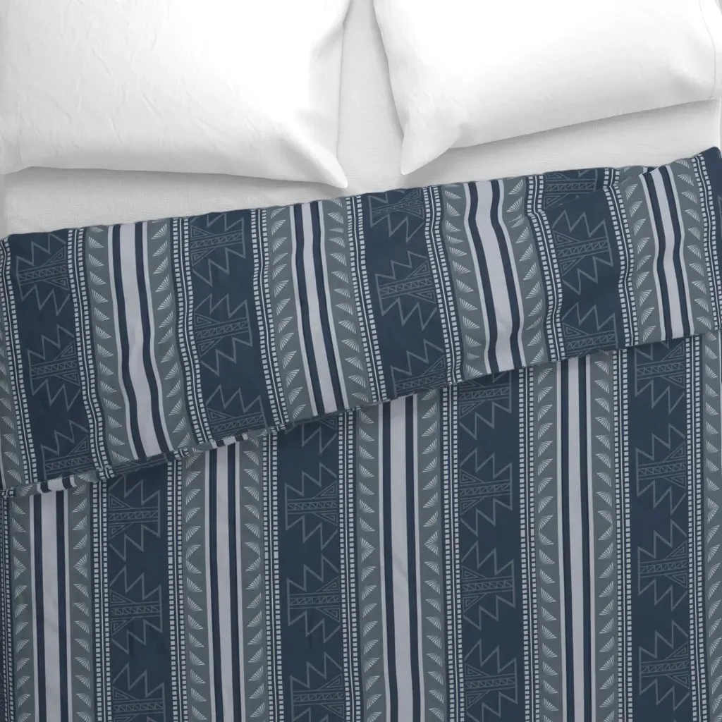 Canyon Echoes Duvet Cover - Navy Blue alternate view