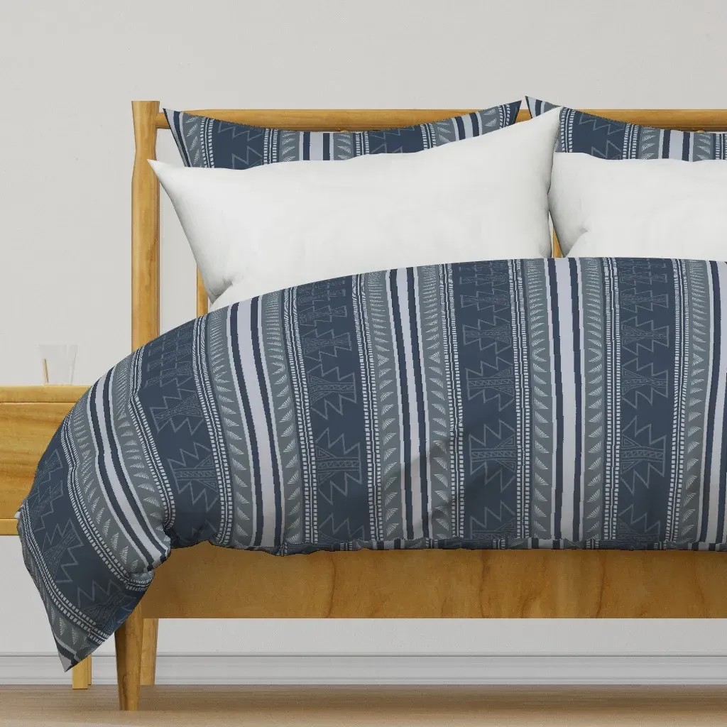 Canyon Echoes Duvet Cover - Navy Blue product