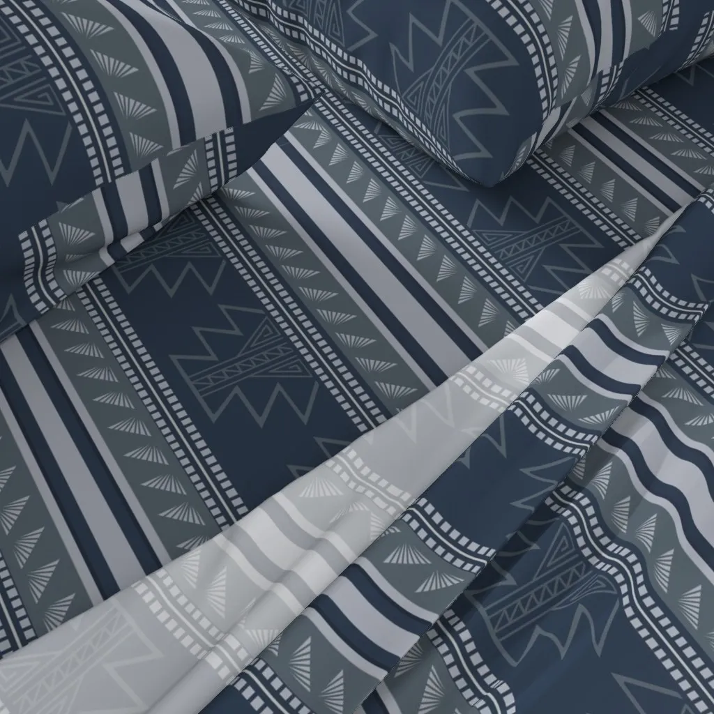 Canyon Echoes Twin XL Sheet Set - Navy Blue alternate view