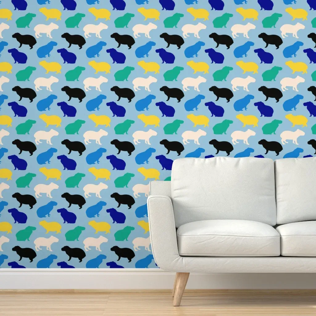 Capybara Peel and Stick Wallpaper - Multicolor, Blue product