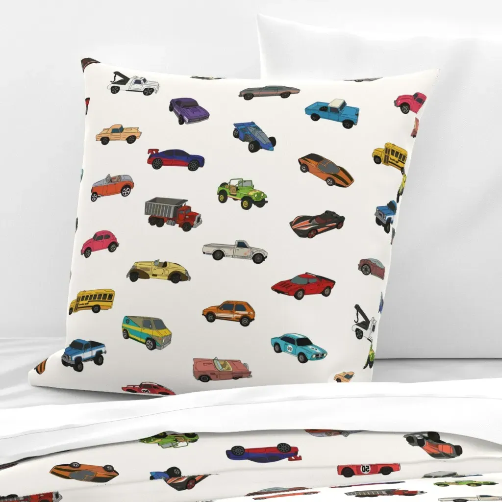 Car Collection Euro Pillow Sham - Off White product
