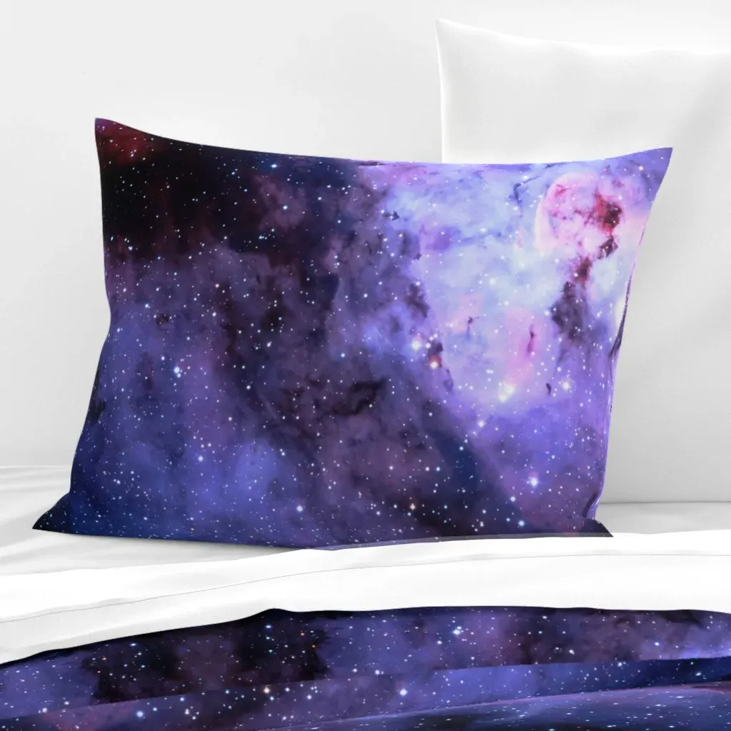 Carina Nebula Standard Knife Edge Cushion - Purple, Cotton product