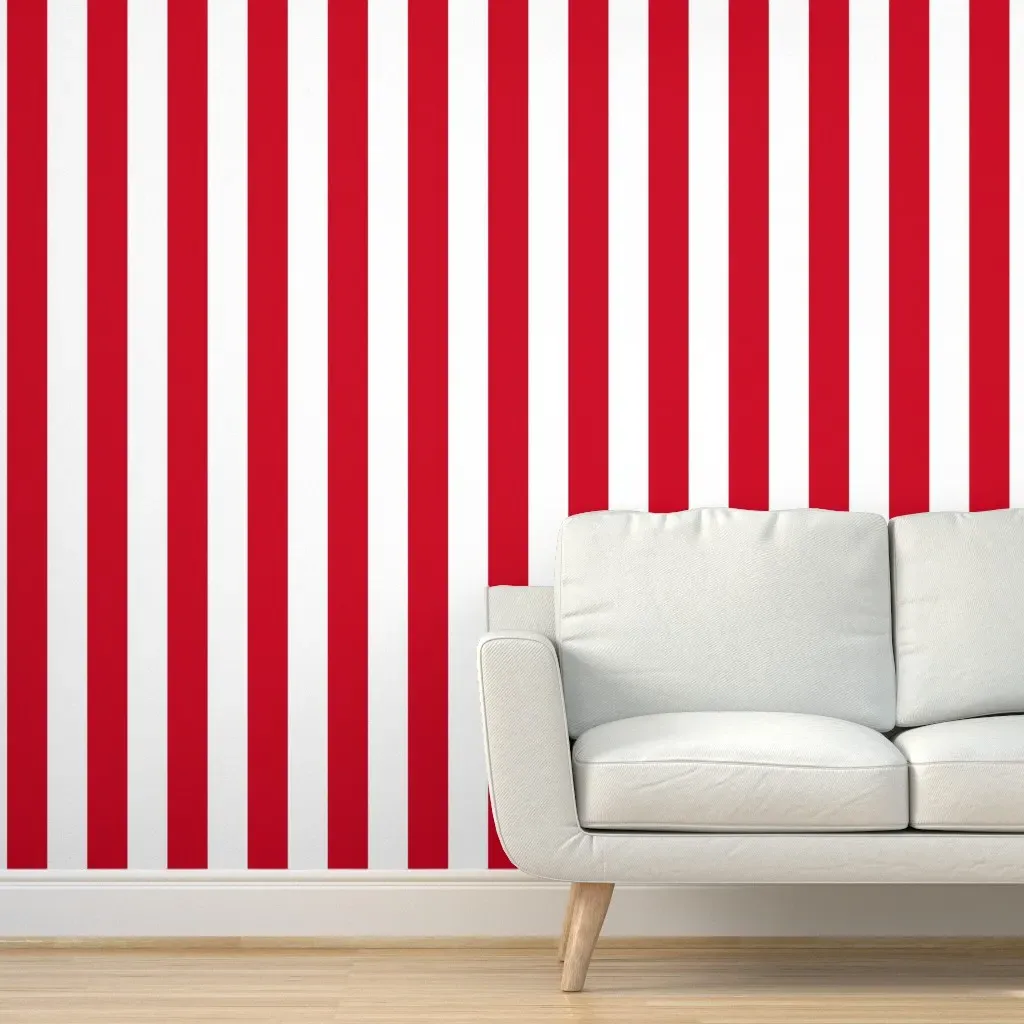 Carnival 3 Inch Stripe Peel and Stick Wallpaper - Red product