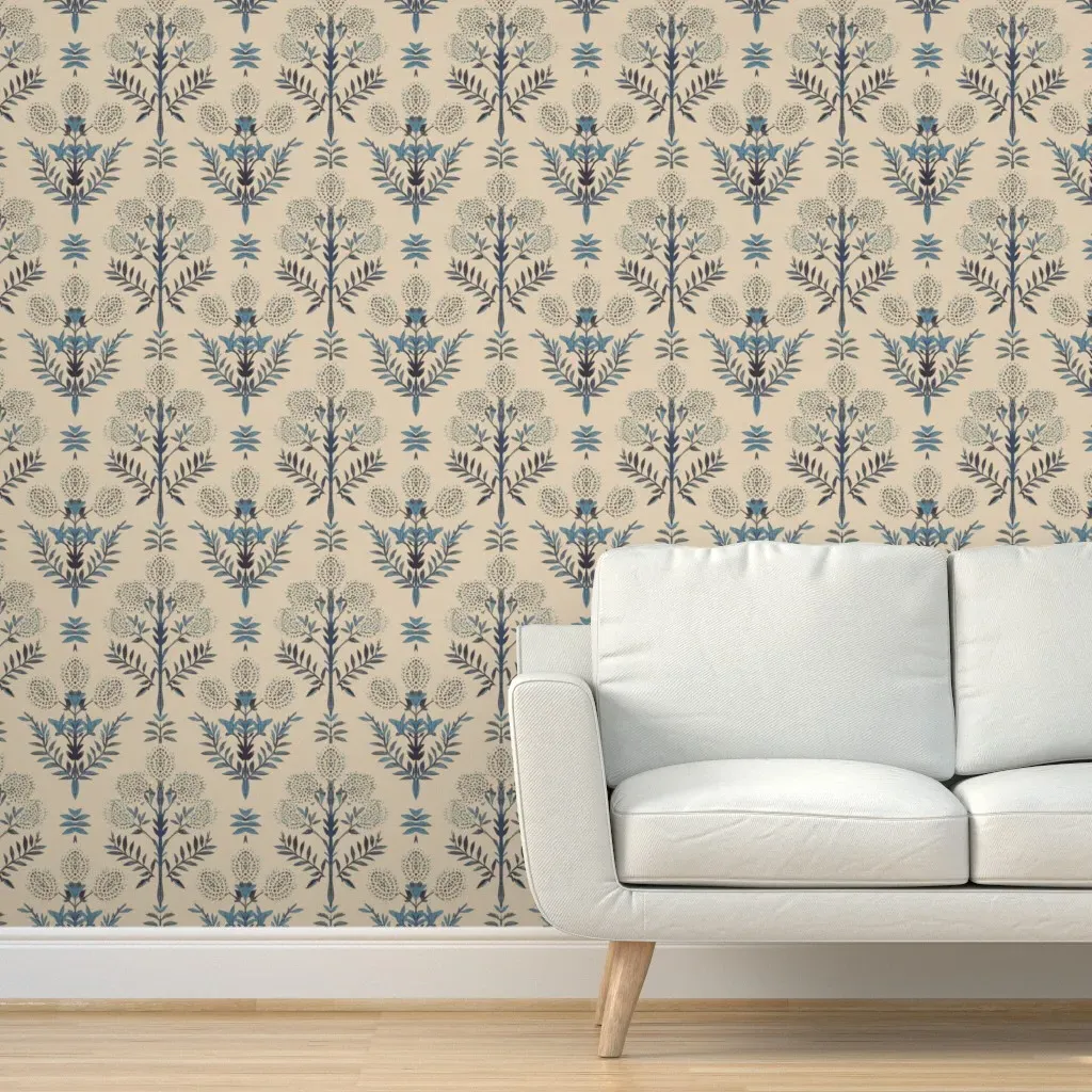 Caroline Botanical Peel and Stick Wallpaper - Blue product