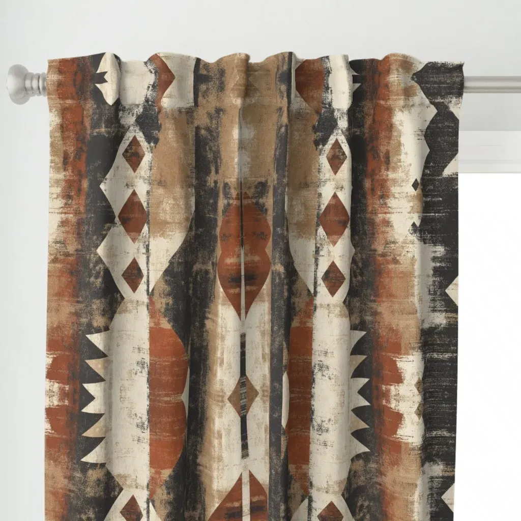 Casa De V. Desert Trail Curtain Panel - Brown alternate view