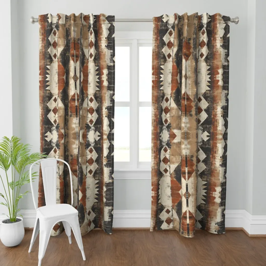 Casa De V. Desert Trail Curtain Panel - Brown product