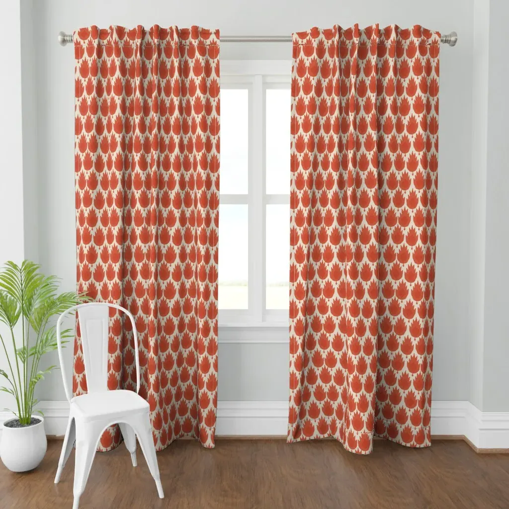 Casbah In Spice Curtain Panel - Terracotta product