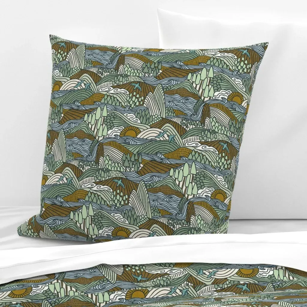 Cascadia Small Euro Pillow Sham - Green product