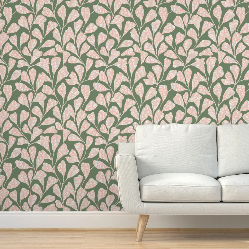 Cassandra Large Peel and Stick Wallpaper - Medium Green product