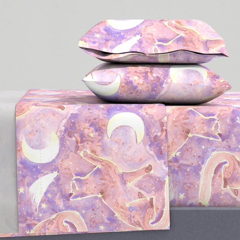 Cat Constellation Large Full Sheet Set - Lavender product