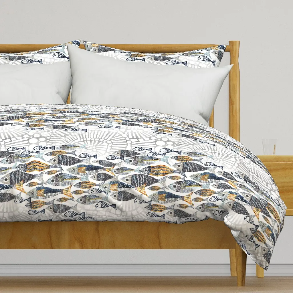 Catch Of The Day Duvet Cover - Gray product