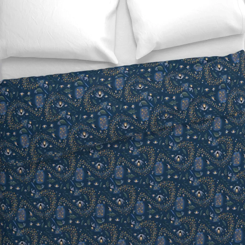 Catching Fireflies Duvet Cover - Navy Blue alternate view