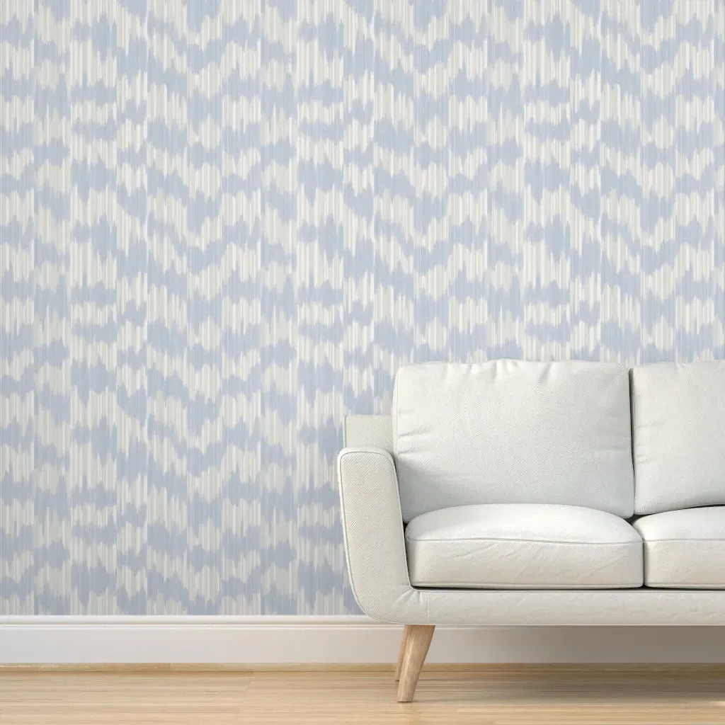 Catherine Ikat Peel and Stick Wallpaper - Light Blue product