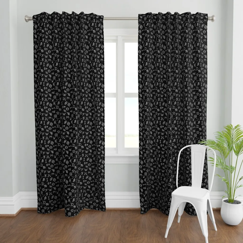 Cattle Brands Curtain Panel - White product