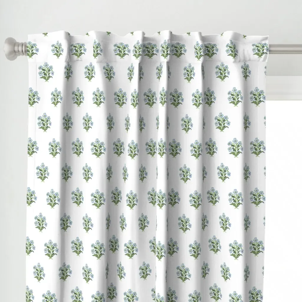 Celeste Blue Curtain Panel - Light Blue alternate view