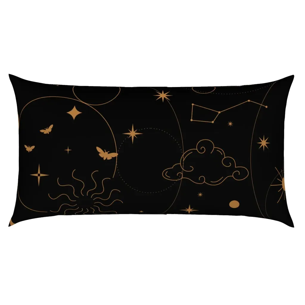 Celestial Constellations and Moons King Pillow Sham - Gold product